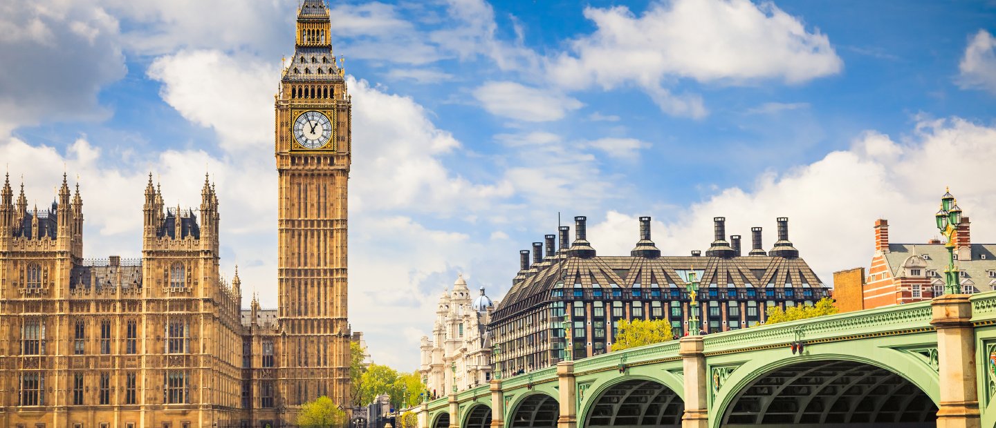 议会大楼和伦敦的大本钟钟楼。