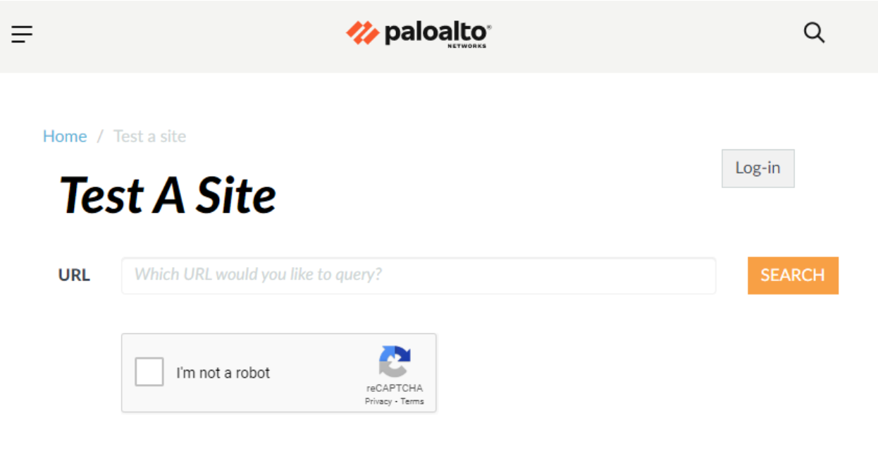 帕洛阿尔托网络测试的网站页面