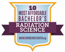 “十大最负担得起的学士辐射科学Bachelorsdegreecetner.org”图形